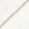 Tissu en coton broderie 3D fleurs &ndash; blanc,  thumbnail number 4