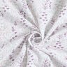 Tissu double gaze de coton Vrilles de feuilles – blanc/aubergine,  thumbnail number 4