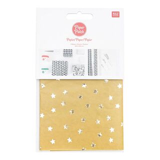 Paper Patch Set Étoiles | Rico Design – moutarde/or, 
