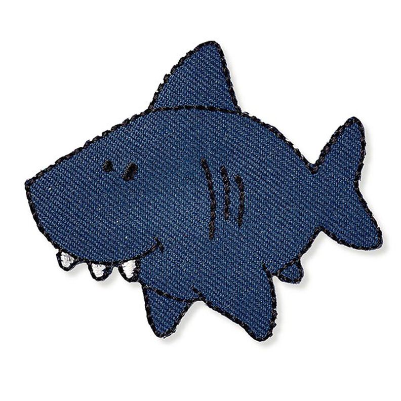 Application Requin [ 5 x 5,8 cm ] | Prym – bleu marine,  image number 1
