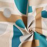 Tissu de décoration Semi-panama Formes abstraites – nature/pétrole,  thumbnail number 3