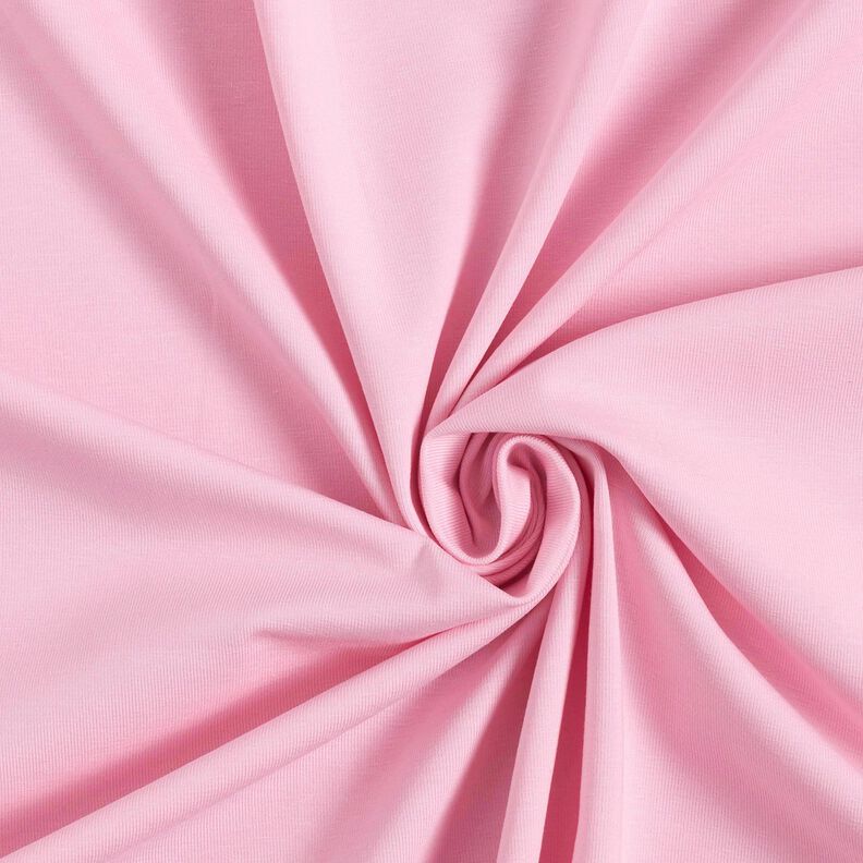 Jersey coton Medium uni – rose,  image number 1
