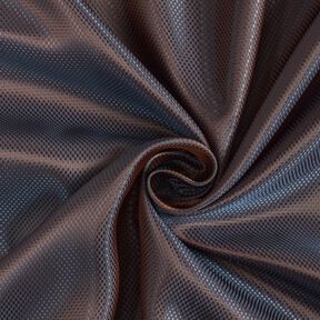 Tissu de doublure Jacquard Petites boîtes irisées – marron/bleu, 