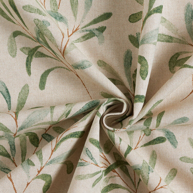 Tissu de décoration Semi-panama Gui – nature/vert,  image number 3