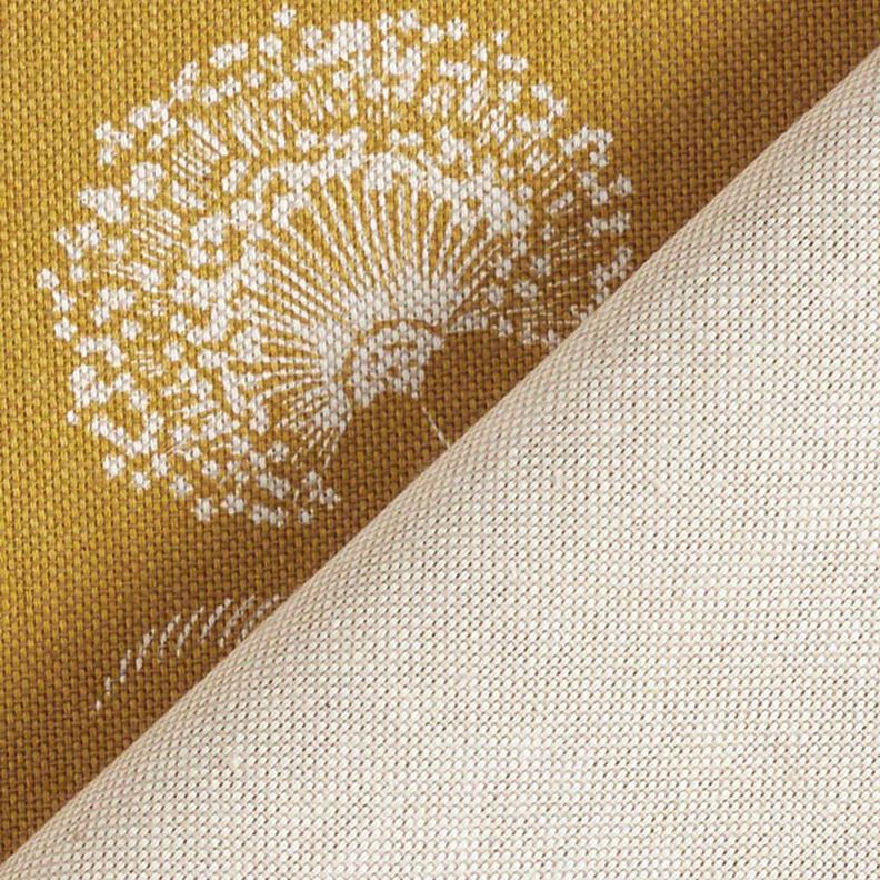 Tissu de décoration Semi-panama pissenlit – nature/jaune curry,  image number 5