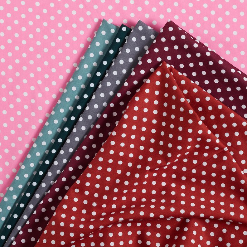 Popeline coton Pois – gris perle/blanc, image number 5