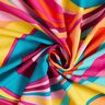 Voile de viscose-coton avec boucles abstraites – violet pastel/bleu aqua,  thumbnail number 3