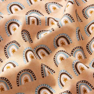Popeline coton Arcs-en-ciel Impression numérique – beige, 