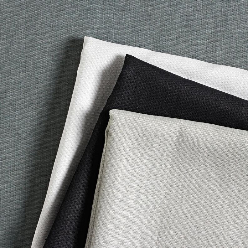 Pur lin lourd Uni – gris, image number 4