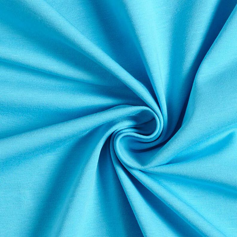 Jersey coton Medium uni – turquoise,  image number 1