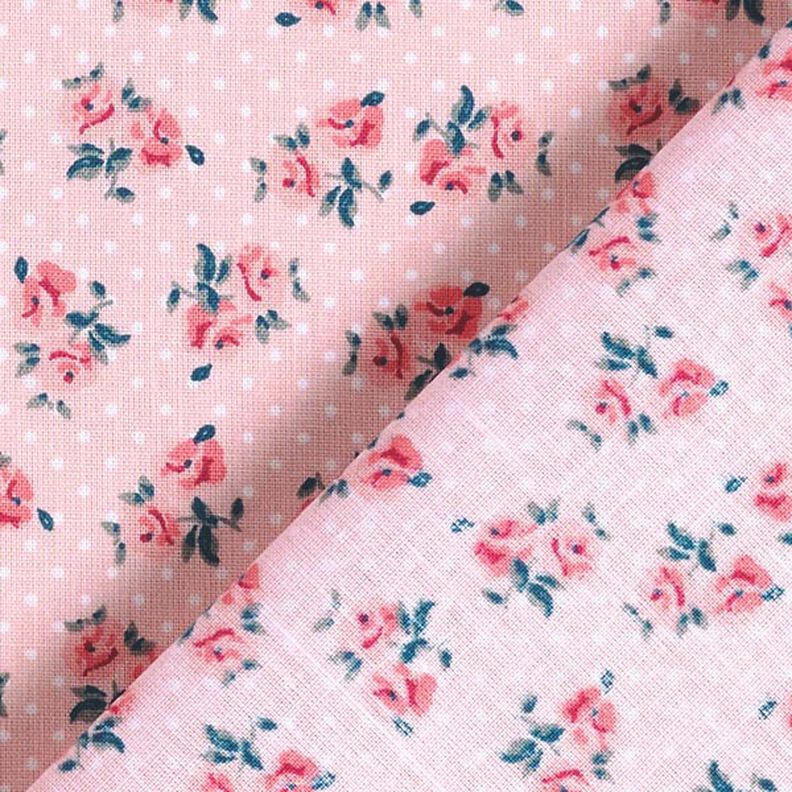 Tissu en coton cretonne Petites roses – rose,  image number 5