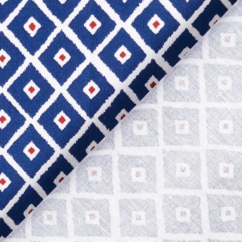 Tissu en coton Cretonne Losanges – bleu, image number 4