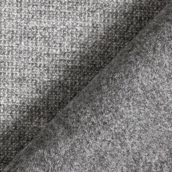 Tissu pour manteau chiné gratté – gris foncé,  image number 3
