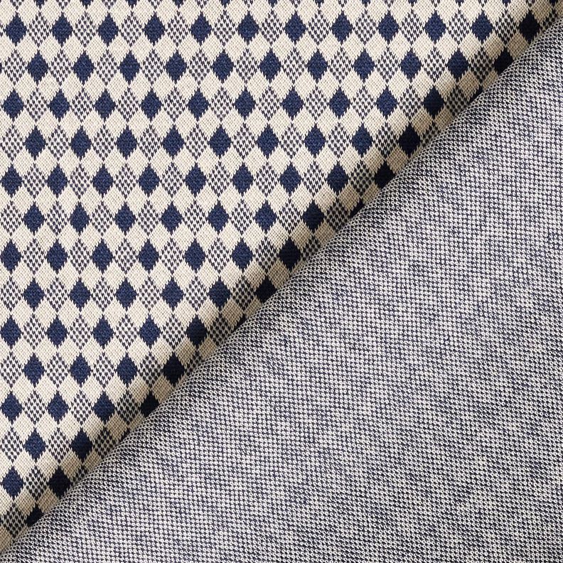 Jersey romanite Mini losanges – beige clair/bleu marine,  image number 4
