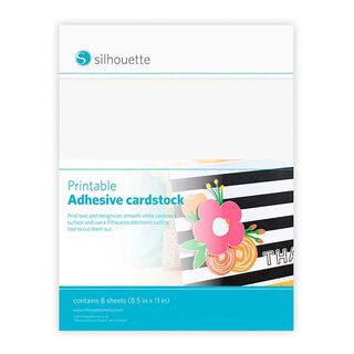 Silhouette  Cartes autoadhésives Imprimable [ 21,5 x 27,9 cm|8 Pièces], 
