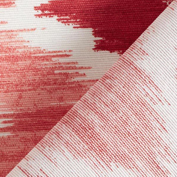 Coton enduit imprimé ikat – rouge/blanc,  image number 4