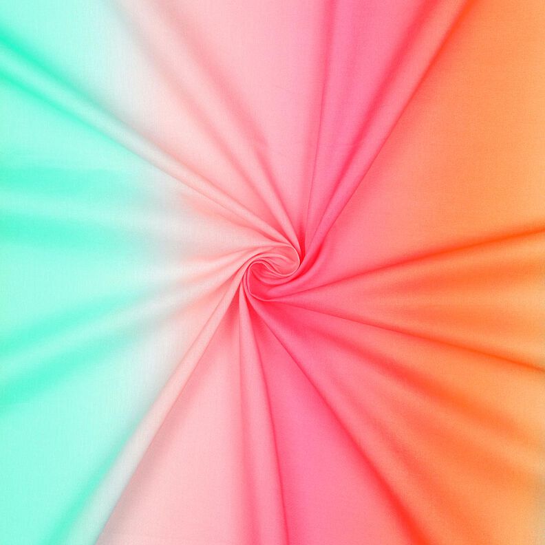 Batiste Dégradé arc-en-ciel | Poppy Fabrics – rose vif/blanc,  image number 3