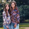 French Terry Sweat d’été Fleurs peintes Impression numérique – indigo/brun-marron,  thumbnail number 5