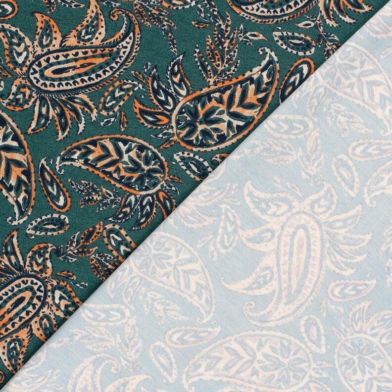 Jersey romanite Paisley – sapin bleu/orange pêche, image number 4