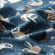 Jersey coton Les paresseux pratiquent le yoga – gris bleu – Échantillon,  thumbnail number 2