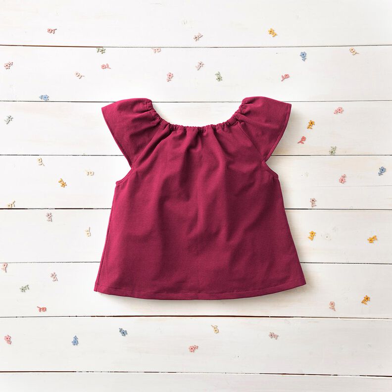 Jersey coton Medium uni – pourpre,  image number 5