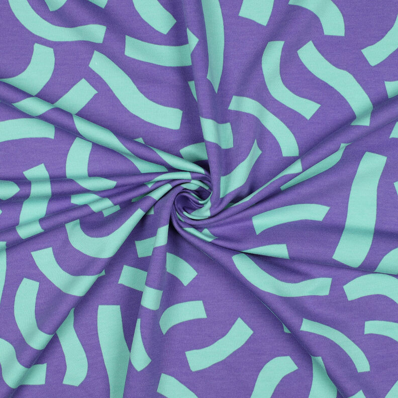 French Terry Playful | Nerida Hansen – lilas/turquoise clair,  image number 3