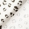 Tissu double gaze de coton Grand motif léopard – ivoire/gris foncé,  thumbnail number 4