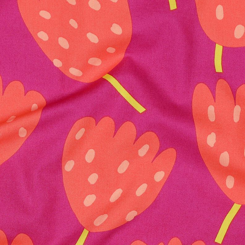 Popeline coton Tulips | Nerida Hansen – pourpre/corail,  image number 2