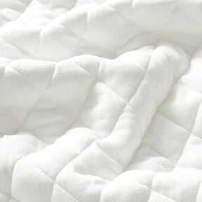 Jersey matelassé à losanges – blanc, 