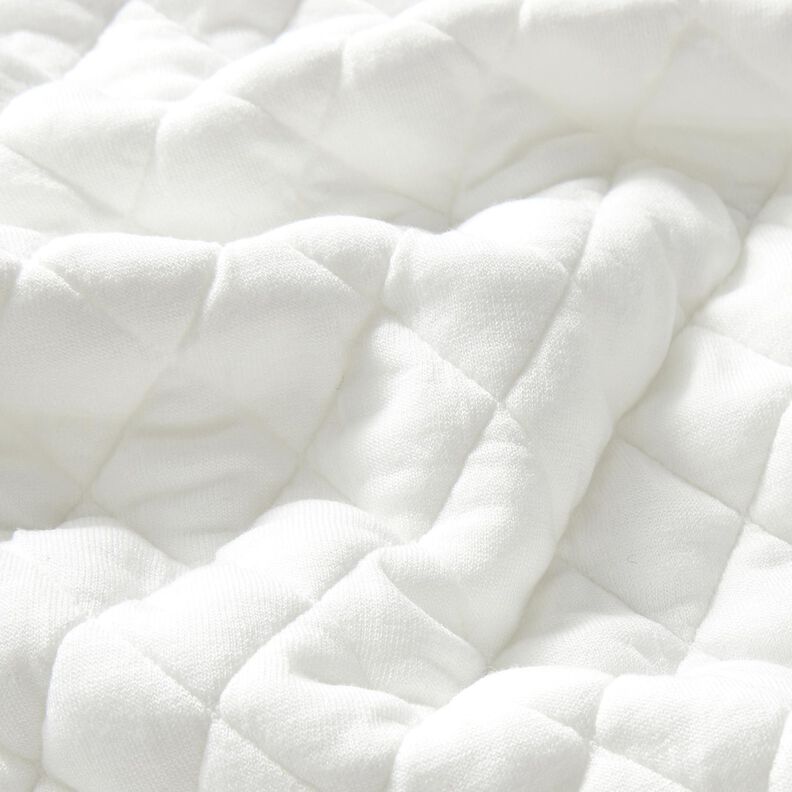 Jersey matelassé à losanges – blanc, image number 2