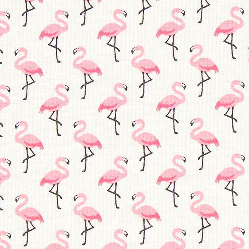 Coton enduit Flamant rose – écru,  image number 1