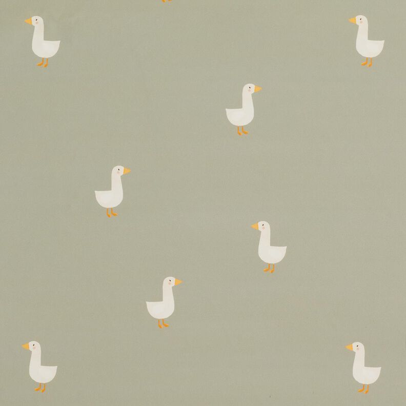 Tissu pour veste de pluie Petites oies Impression numérique – greige,  image number 1
