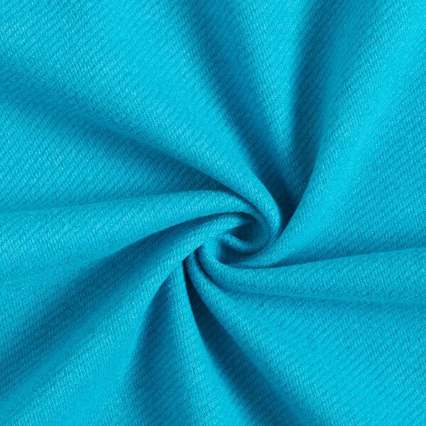 Tissu pour manteau en laine mélangée, uni – turquoise,  image number 1