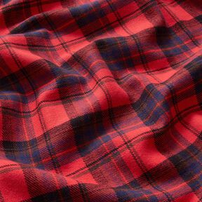 Flanelle coton Carreaux – chili/indigo, 