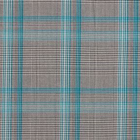 Mélange viscose Prince de Galles – turquoise/noir, 