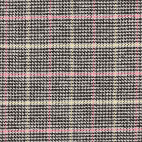 Tissu pour manteau Carreaux pied-de-poule avec effet scintillant – gris/noir, 