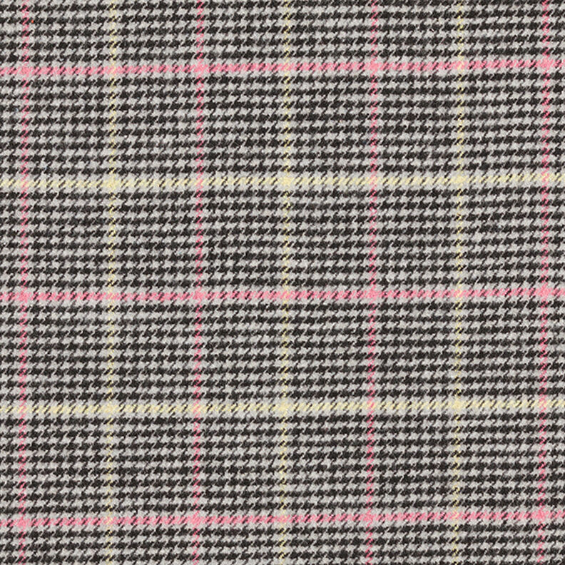 Tissu pour manteau Carreaux pied-de-poule avec effet scintillant – gris/noir,  image number 1