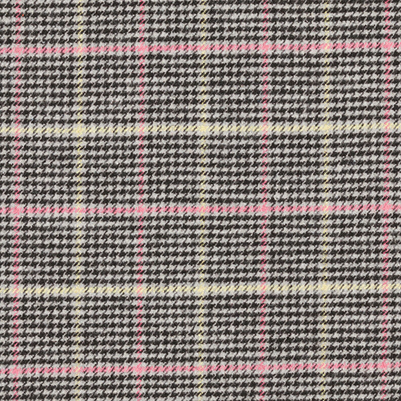 Tissu pour manteau Carreaux pied-de-poule avec effet scintillant – gris/noir,  image number 1