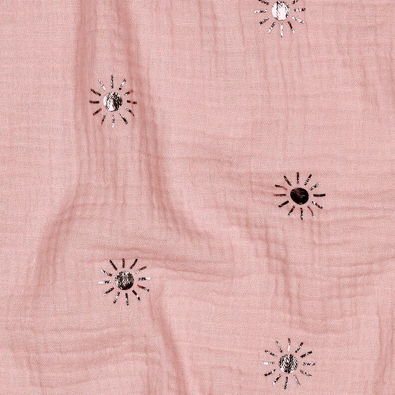 Tissu double gaze de coton Sonnen Imprimé feuille | Poppy Fabrics – vieux rose clair/violet pastel,  image number 2