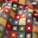 Tissu de décoration Gobelin losanges colorés en lurex,  thumbnail number 3