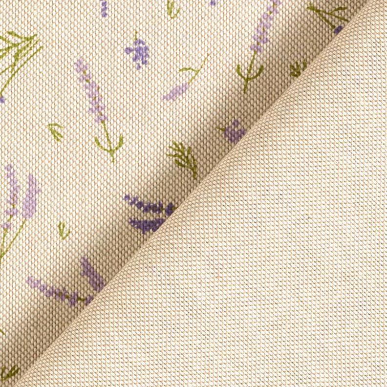 Tissu de décoration Semi-panama Lavande – nature/lavande,  image number 6