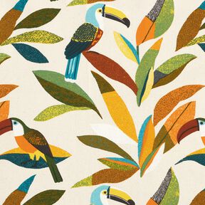 Tissu de décoration Panama Toucan – nature/vert, 