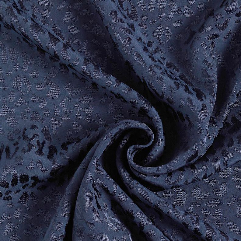 Tissu viscose Motif léopard – bleu nuit,  image number 5