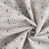 Tissu de décoration Semi-panama Courbes minimalistes – blanc/gris,  thumbnail number 3