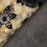 Panne de velours Fleurs anciennes – gris bleu/noir,  thumbnail number 4
