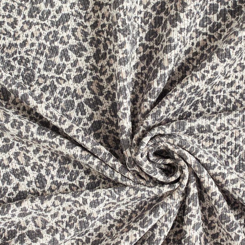 Velours côtelé Imprimé léopard – sable/marron noir, image number 3