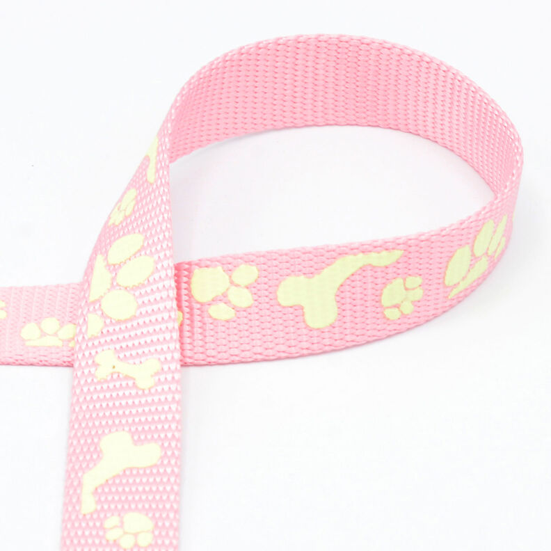Ruban réfléchissant Laisse pour chien [20 mm] – rose,  image number 1