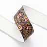 Ruban élastique Paisley [ 3,5 cm ] – bleu marine/vert,  thumbnail number 2