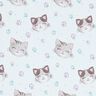 Jersey coton Chats et coussinets mignons | Glitzerpüppi – blanc,  thumbnail number 1