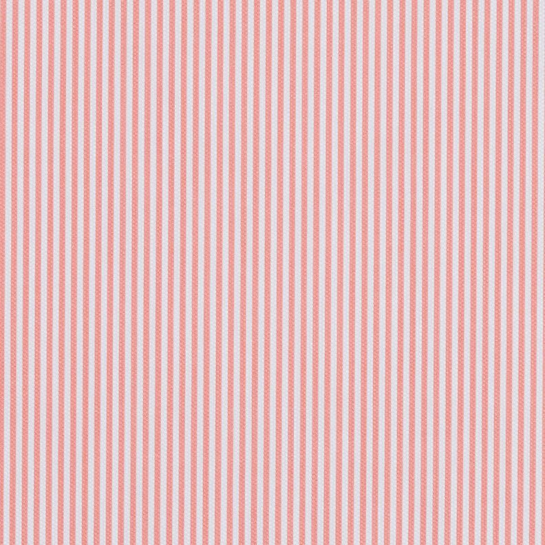 Tissu en coton Fines rayures – blanc/orange pêche,  image number 1
